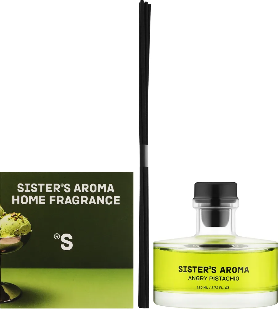 Аромат для дома Sister's Aroma Angy Pistachio с палочками, 110 мл
