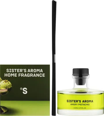 Аромат для дома Sister's Aroma Angy Pistachio с палочками, 110 мл