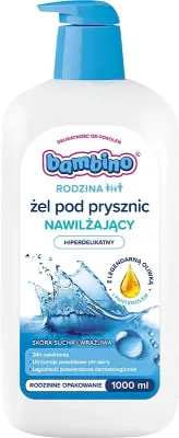 Bambino Rodzina гель для душа гиперделикатный увлажняющий для сухой и чувствительной кожи 1000 мл, семейный, с пантенолом и календулой