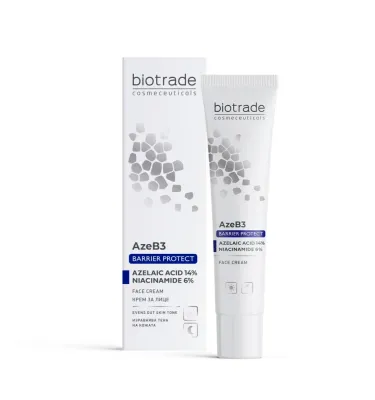 Biotrade Barrier Protect AzeB3 Face Cream крем для лица с азелаиновой кислотой 14% и ниацинамидом 6%, для ровного тона 30 мл