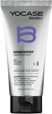 Кондиционер для жирных волос Green Pharm Cosmetic Yocase Balance №3 Molecular Hair Service регулирующий выделение себума, 250 мл
