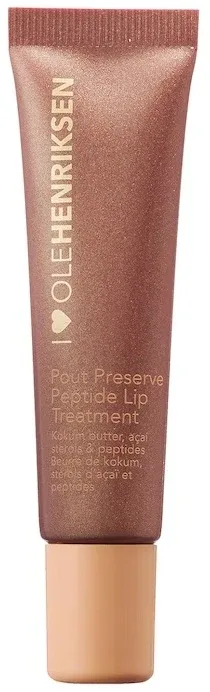 Olehenriksen Pout Preserve Peptide Lip Treatment пептидный бальзам для губ, оттенок Glimmer Cocoa Creme, 12 мл
