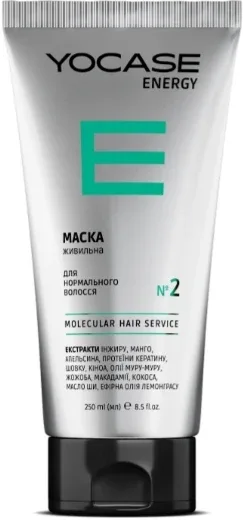 Маска для нормальных волос Green Pharm Cosmetic Yocase Energy, питательная, 250 мл / 375 мл