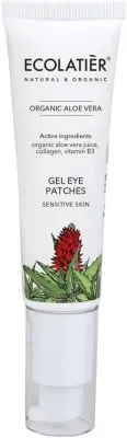 Ecolatier Organic Aloe Vera гель для кожи вокруг глаз с алоэ и муцином улитки, от отёков и тёмных кругов, увлажняющий 30 мл