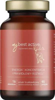 БАД со вкусом клубники MyBestPharm MyBestActive Kids, 90 шт