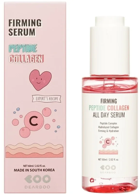 Dearboo Firming Peptide Collagen All Day Serum сыворотка для лица с пептидами и коллагеном 60 мл, для ухода утром и вечером