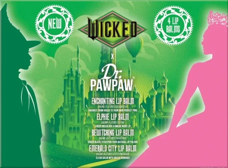 Dr. PAWPAW Wicked Gift набор бальзамов для губ 4 x 3 г, подарочный набор бальзамов с папайей