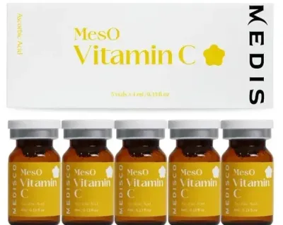 Medisco Meso Vitamin C Serum сыворотка с витамином C для микроигольчатой мезотерапии 5 x 4 мл, уход для процедур микронидлинга