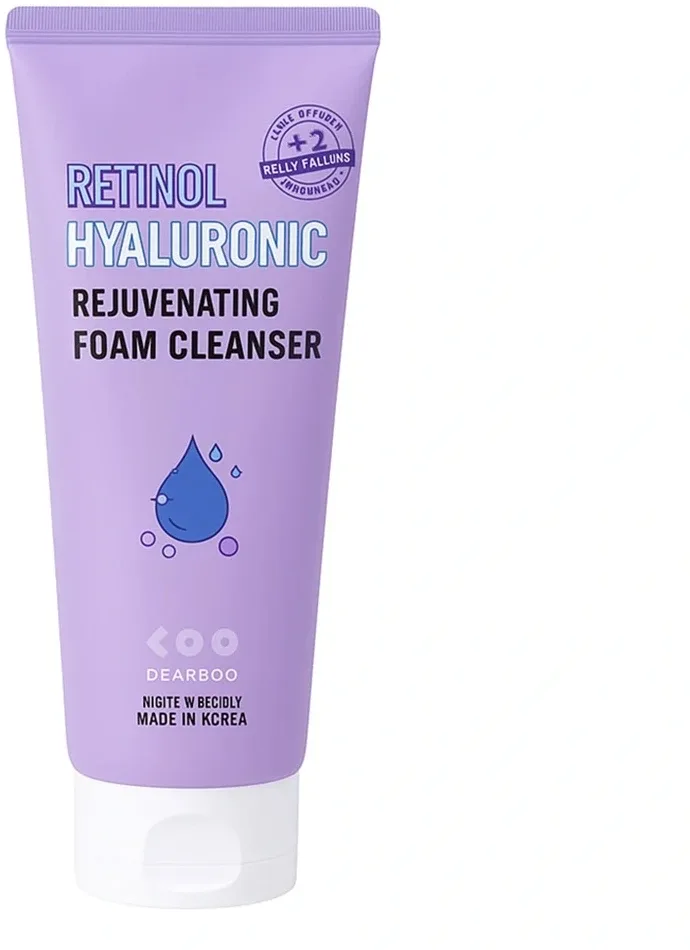 Dearboo Retinol and Hyaluronic Foam Cleanser очищающая пенка для умывания лица с ретинолом и гиалуроновой кислотой 150 мл