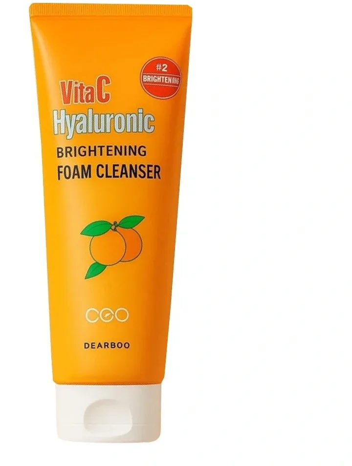 Dearboo Vita C Hyaluronic Brightening Foam Cleanser пенка для умывания с витамином C 150 мл, очищение для сияния кожи