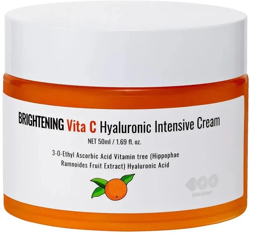 Dearboo Brightening Vita C Hyaluronic Intensive Cream крем для лица осветляющий с витамином C 50 г, корейский крем с витамином C и гиалуроновой кислотой