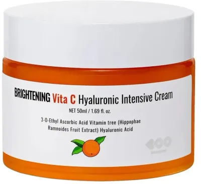 Dearboo Brightening Vita C Hyaluronic Intensive Cream крем для лица осветляющий с витамином C 50 г, корейский крем с витамином C и гиалуроновой кислотой