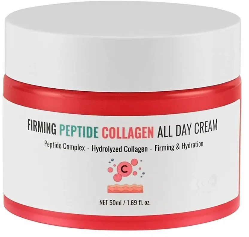 Dearboo Firming Peptide Collagen All Day Cream крем для лица с пептидным коллагеном укрепляющий для ежедневного ухода 50 мл