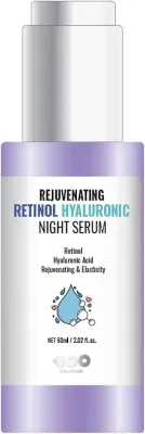 Dearboo Rejuvenating Night Serum сыворотка для лица ночная с ретинолом и гиалуроновой кислотой, антивозрастной уход 60 мл