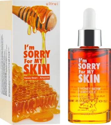 Ultru I'm Sorry For My Skin Honey Beam Ampoule сыворотка для лица антивозрастная с прополисом и мёдом 30 мл, ампульная, корейский уход
