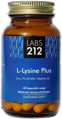 L-лизин Labs212 L-Lysine Plus, биологически активная добавка, 45 шт