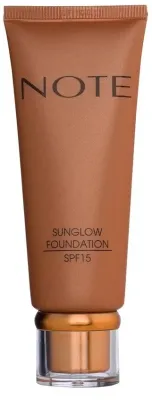 Тональная основа для лица Note Sunglow Foundation SPF 15, с эффектом загара, 30 мл, оттенок 10