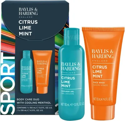 Baylis & Harding Baylis & Harding Citrus, Lime & Mint Men's Body Care Duo (sh/gel/150 мл + f/wash/130 мл) - Мужской набор Baylis Harding Citrus, Lime, Mint Men's Body Care Duo: гель для душа, 150 мл, гель для умывания, 130 мл