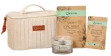 Набор для лица Qiriness Set: увлажняющий крем, гиалуроновая маска, патчи для глаз, косметичка — фото 1