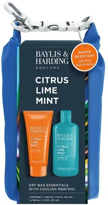 Baylis & Harding Baylis & Harding Citrus, Lime & Mint Men's Dry Bag & Essentials (sh/gel/300 мл + f/wash/130 мл + bag) - Мужской набор Baylis Harding Citrus, Lime, Mint Men's Dry Bag Essentials: гель для душа, 300 мл, средство для умывания, 130 мл, сумка