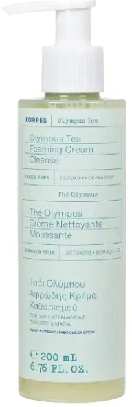 Крем для умывания лица Korres Olympus Tea Foaming Cream Cleanser с чаем, пенящийся, 200 мл