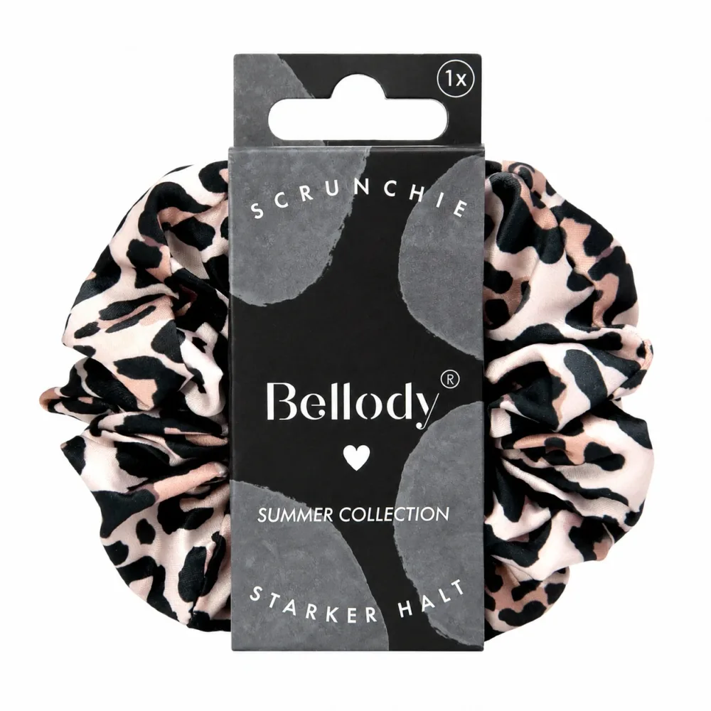 Резинка для волос Bellody Original Satin-Scrunchie Wild Leo, атласная, 1 шт