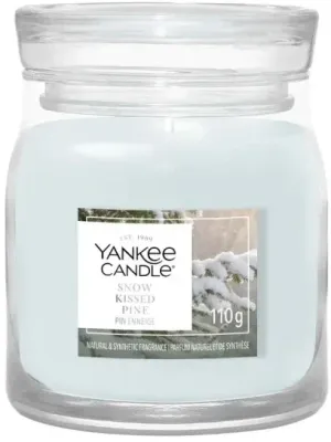 Свеча ароматическая Yankee Candle Snow Kissed Pine в банке, 110 г, 368 г и, 110 г