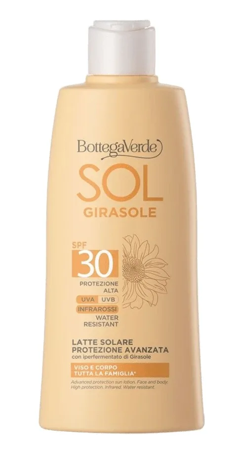 Bottega Verde Sol Sunflower Sun Lotion лосьон солнцезащитный для лица и тела с подсолнечником SPF30, 200 мл