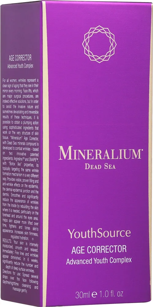 Mineralium Youth Source Age Corrector Advanced Youth Complex антивозрастная сыворотка-корректор для лица с пептидами 30 мл, против морщин