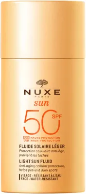 Nuxe Sun лёгкий солнцезащитный крем для лица с высокой защитой SPF 50, водостойкий, для чувствительной кожи, 50 мл