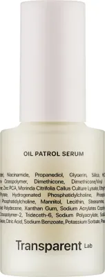 Transparent Lab Oil Patrol Serum сыворотка для лица матирующая с ниацинамидом и цинком 30 мл, для жирной и проблемной кожи