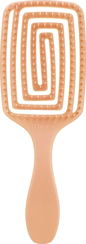 Щётка для волос Titania Flexi, массажная, скелетная, 24 см, абрикосовая, 1 шт