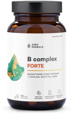 БАД, комплекс витамина B Forte Aura Herbals Vitamin B Forte Complex, 90 шт