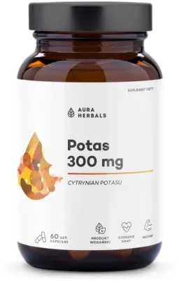 БАД Цитрат калия 300 мг в капсулах Aura Herbals Potas 300mg Potassium Citrate, 60 шт