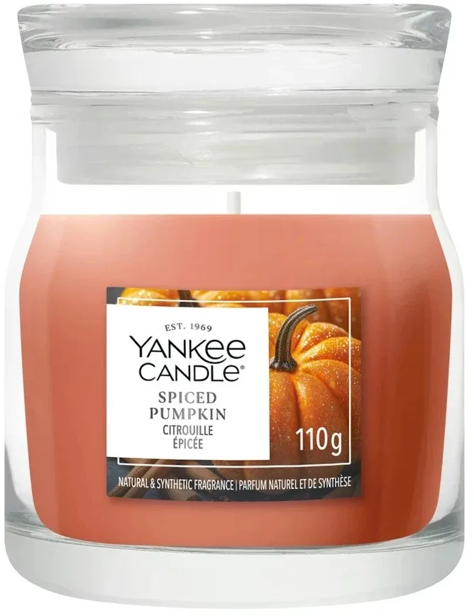Ароматическая свеча в банке Yankee Candle Signature Spiced Pumpkin «Пряная тыква», 368 г