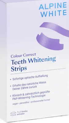 Полоски для отбеливания зубов Alpine White Whitening Strips Colour Correct, 14 шт