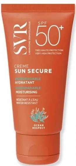 SVR Sun Secure Biodegradable Moisturizing Cream крем для лица солнцезащитный SPF 50+, увлажняющий, водостойкий, для чувствительной кожи, 50 мл