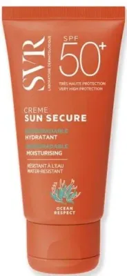 SVR Sun Secure Biodegradable Moisturizing Cream крем для лица солнцезащитный SPF 50+, увлажняющий, водостойкий, для чувствительной кожи, 50 мл