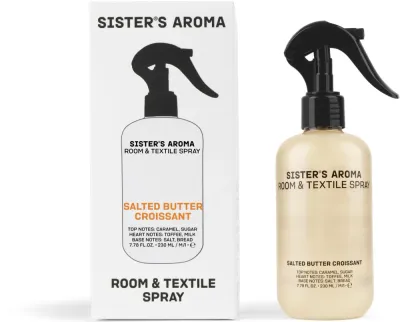 Парфюмированный спрей для помещений и текстиля Sister's Aroma Salted Butter Croissant Room + Textile Spray, 230 мл