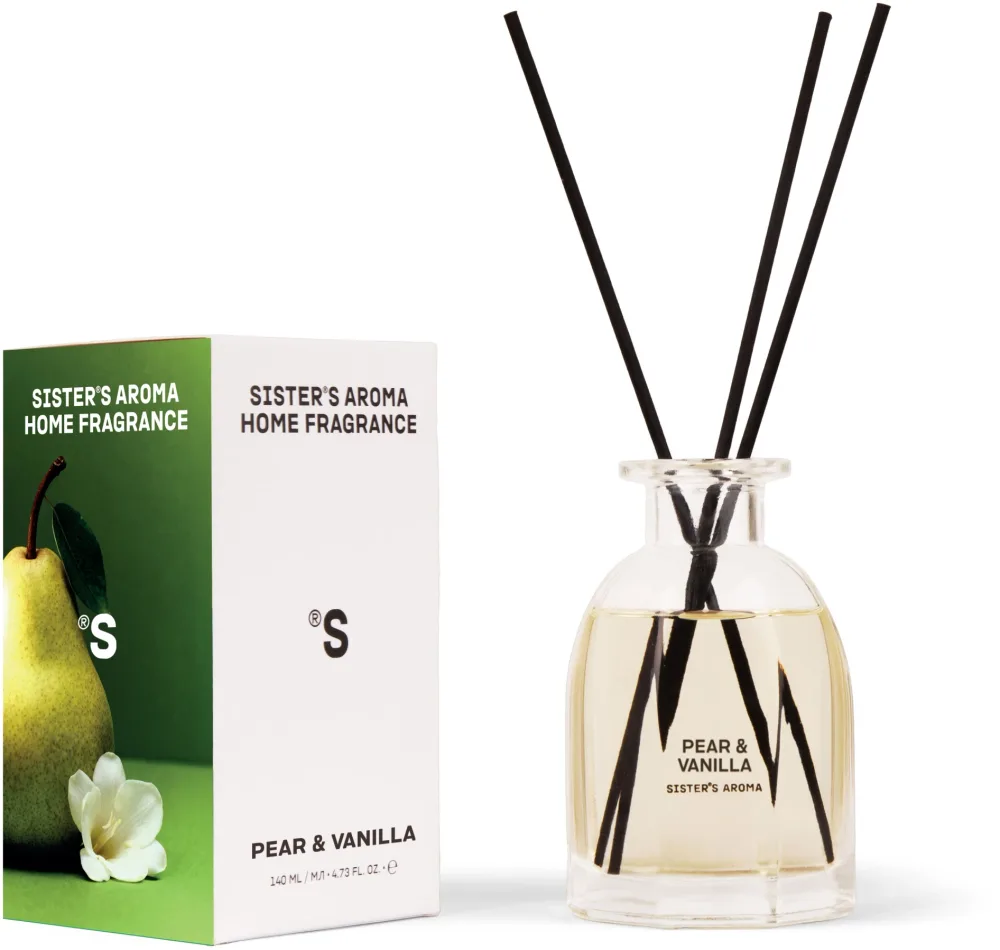 Диффузор ароматический Sister's Aroma Secret Pear + Vanilla Home Fragrance для дома, 140 мл