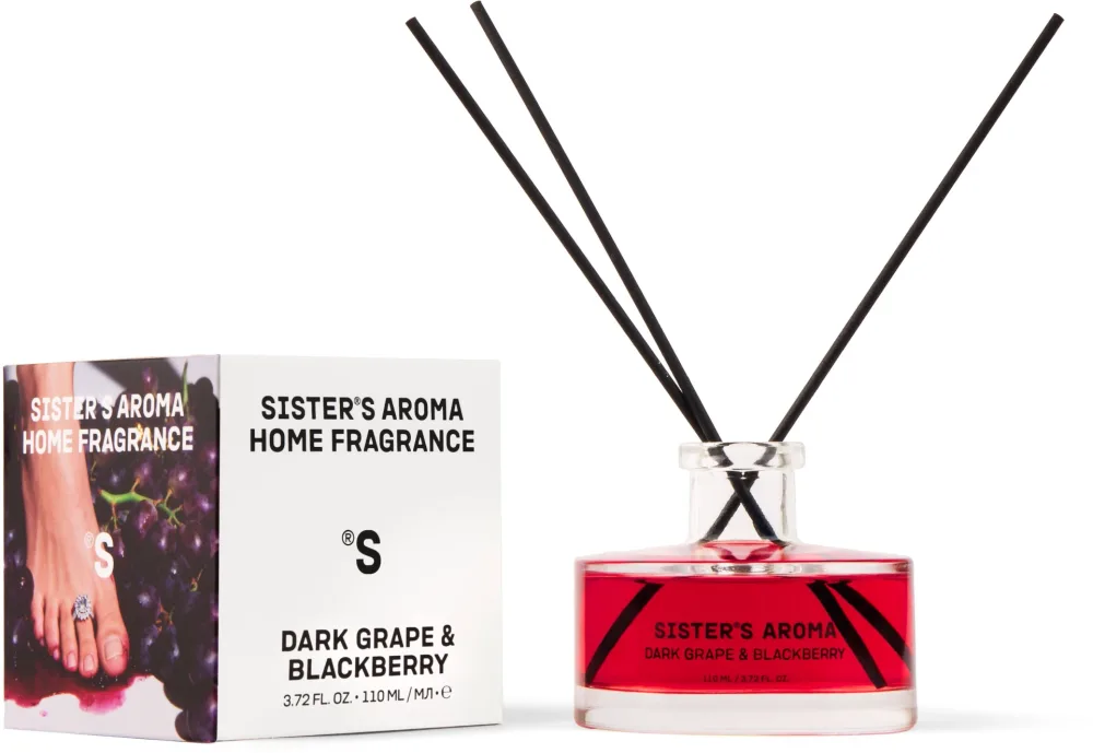 Диффузор ароматический Sister's Aroma Black Grapes + Blackberries для дома, 110 мл