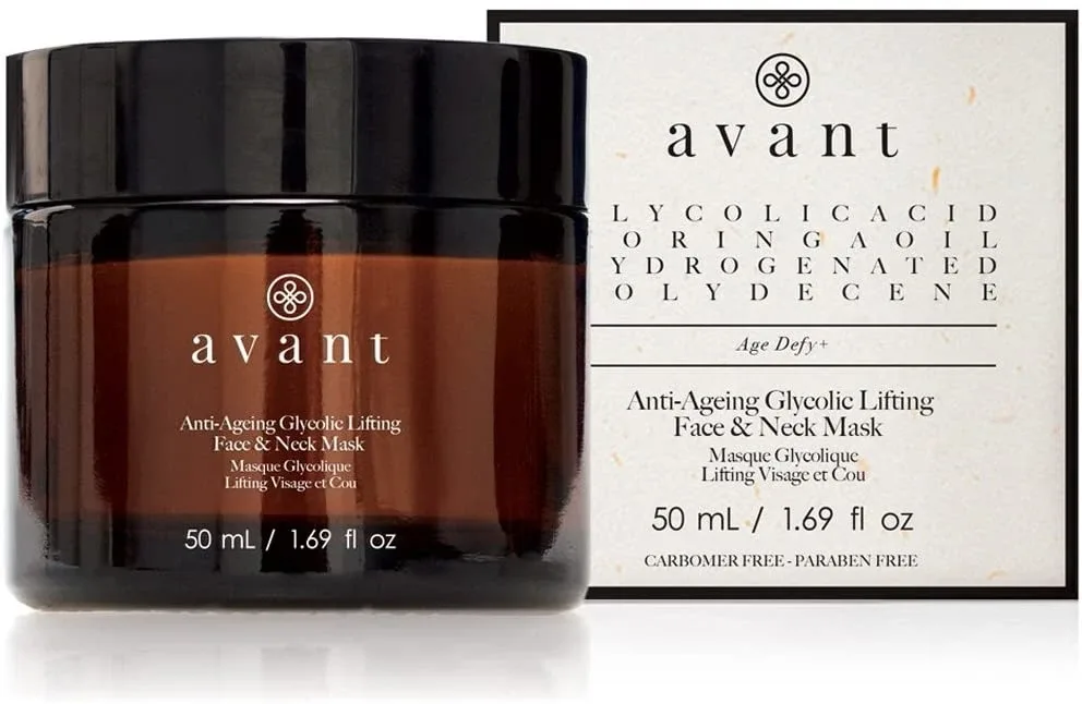 Avant Skincare Anti-Ageing Glycolic Lifting Face and Neck Mask маска для лица и шеи лифтинг антивозрастная 50 мл, с маслами моринги и миндаля