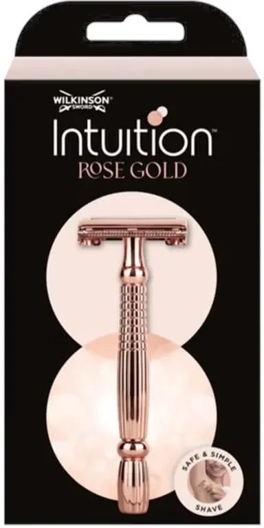 Бритвенный станок Wilkinson Sword Intuition Rose Gold Safety Razor With 10 Blades с 10 сменными лезвиями, 1 шт