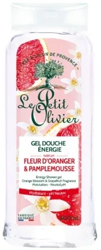 Гель для душа Le Petit Olivier Energy Shower Gel увлажняющий, цветок апельсина и грейпфрут, 400 мл
