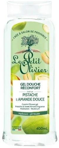 Гель для душа Le Petit Olivier Pistachio Sweet Almond Comfort Shower Gel увлажняющий, фисташка и сладкий миндаль, 400 мл