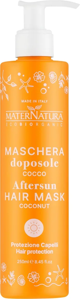 Маска для волос MaterNatura Aftersun Mask Coconut, после загара, с кокосом, 250 мл