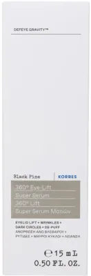 Супер-сыворотка для кожи под глазами Korres Black Pine 360 Eye-Lift Super Serum, 15 мл