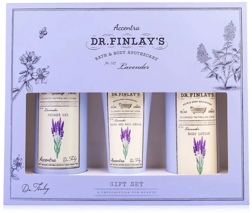 Подарочный набор Accentra Dr. Finlay's Lavender Bath Gift Set: лосьон для тела, крем для рук и гель для душа