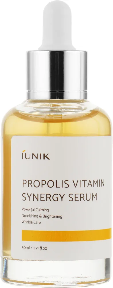 IUNIK Propolis Vitamin Synergy Serum витаминная сыворотка для лица с прополисом и облепихой, с ниацинамидом, корейская косметика, 50 мл