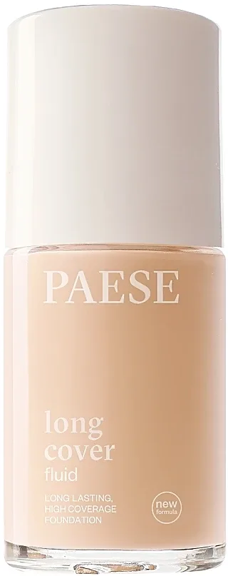 Тональная основа для лица Paese Long Cover Fluid New Formula, 30 мл, оттенок 0 - Nude